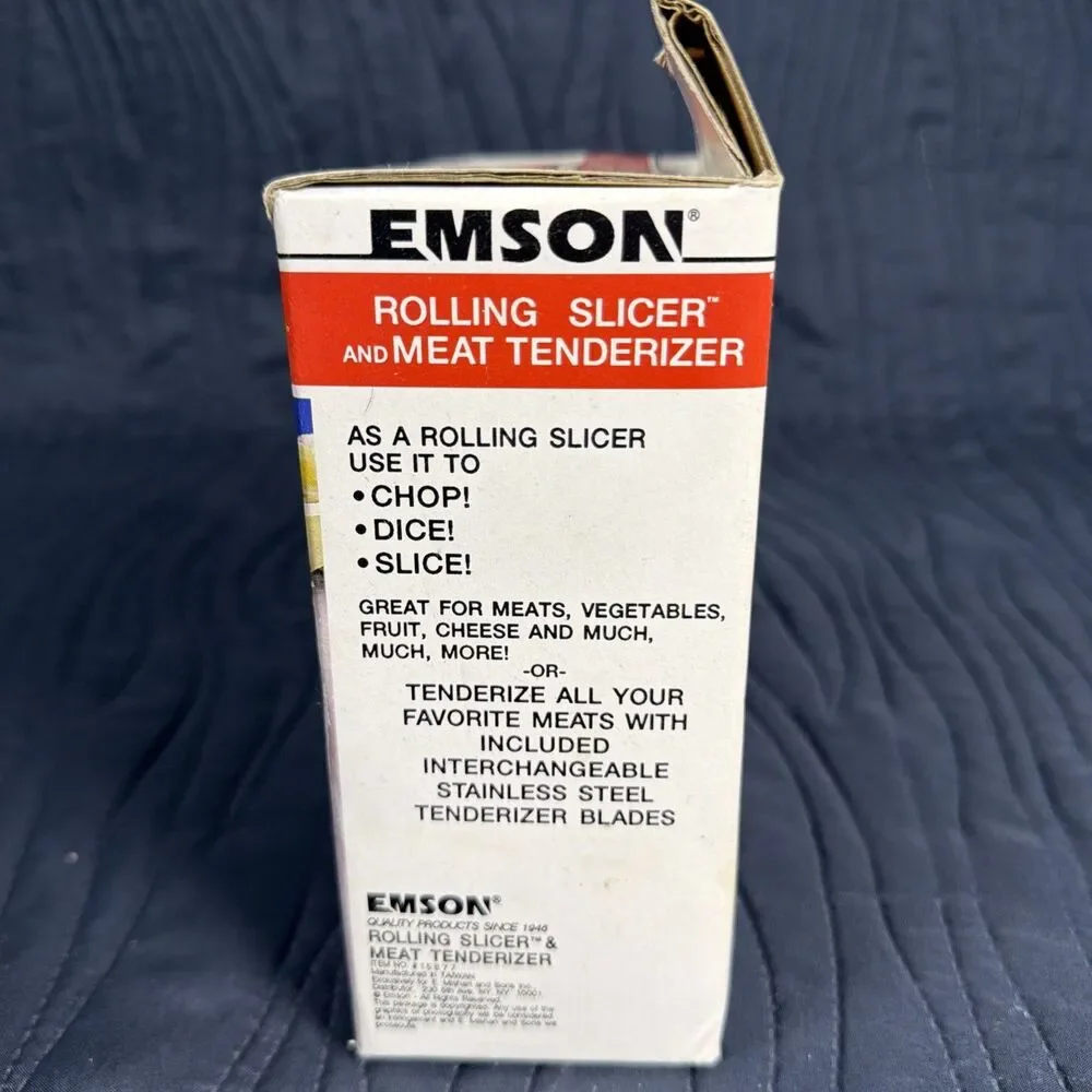 Vintage Emson Rolling Slicer Meat Tenderizer 5 Blade Kitchen Cutter As Seen TV
